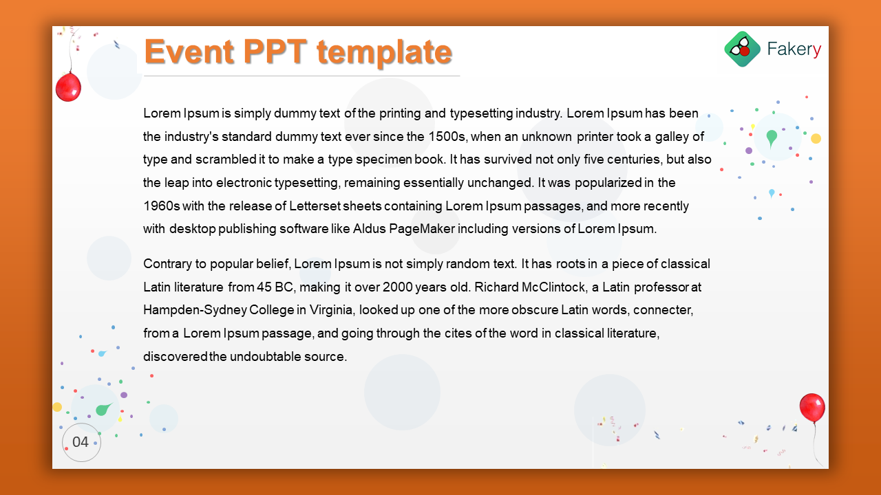 event ppt template